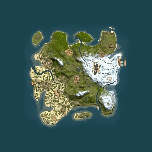 Rust map seed 756265675, 3000x3000m top-down preview