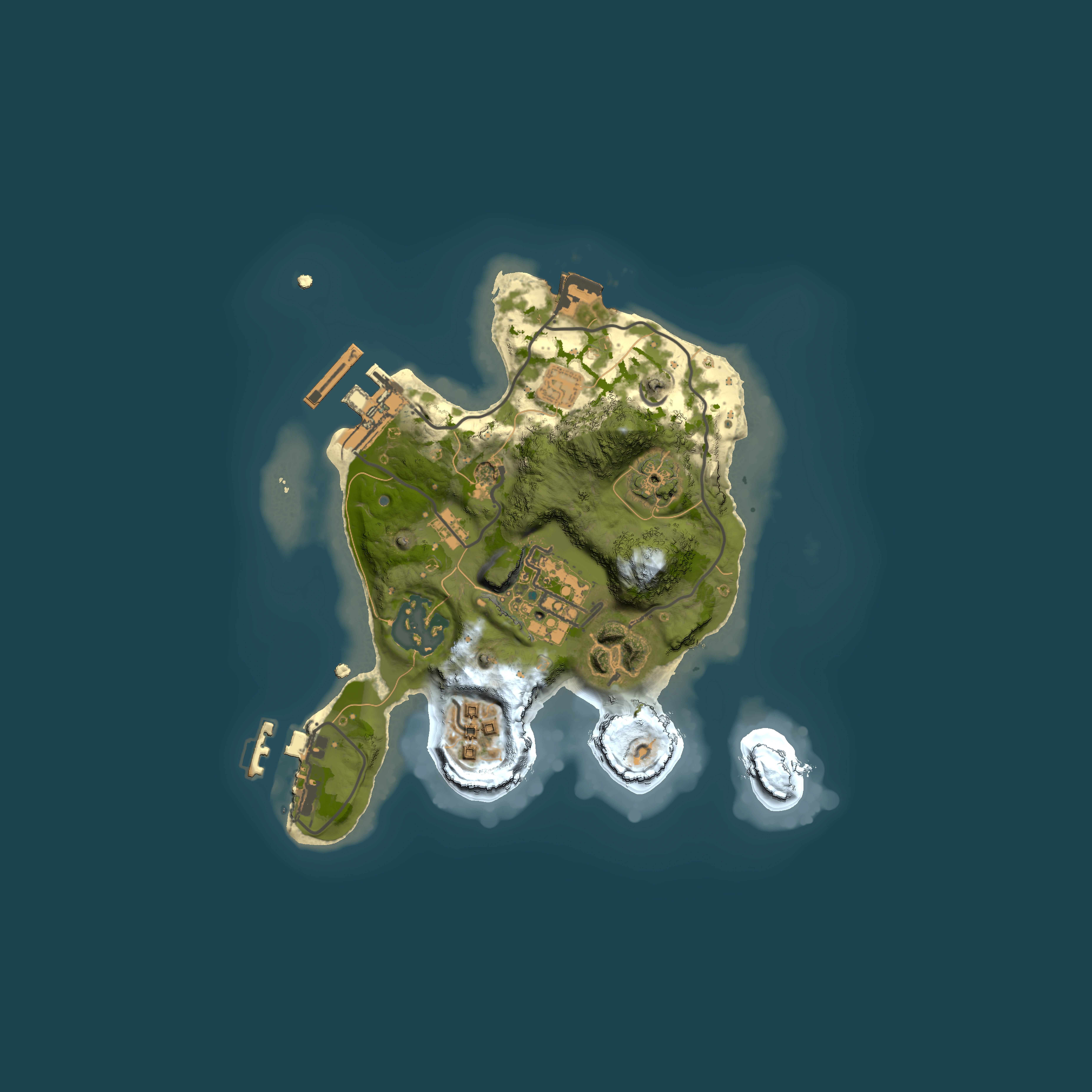 Full top-down render of Rust map seed 1852637285, 2000x2000m
