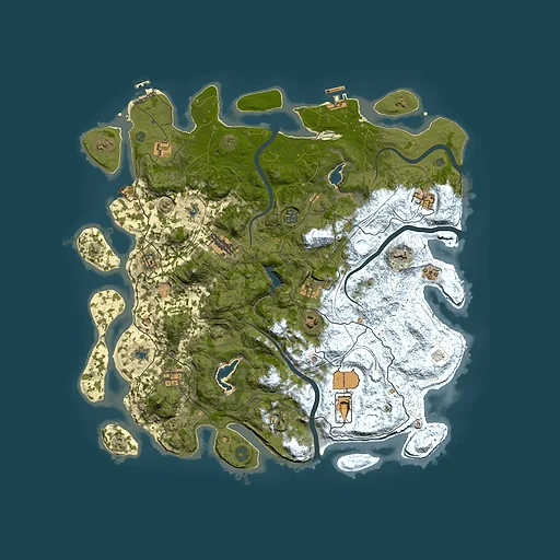Rust map seed 724549833, 4500x4500m top-down preview