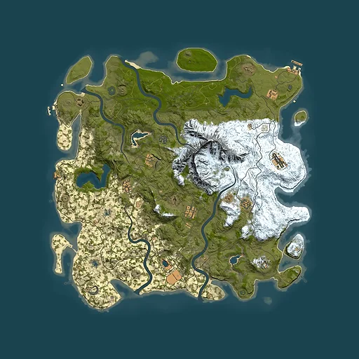 Rust map seed 807266517, 5000x5000m top-down preview