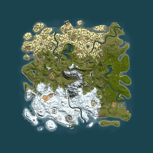 Rust map seed 1431145274, 5000x5000m top-down preview