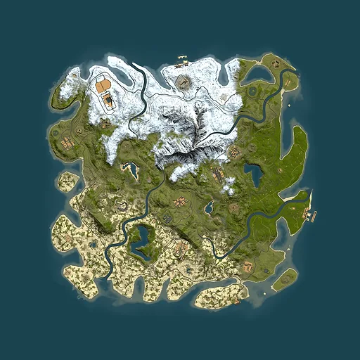 Rust map seed 770569101, 5000x5000m top-down preview