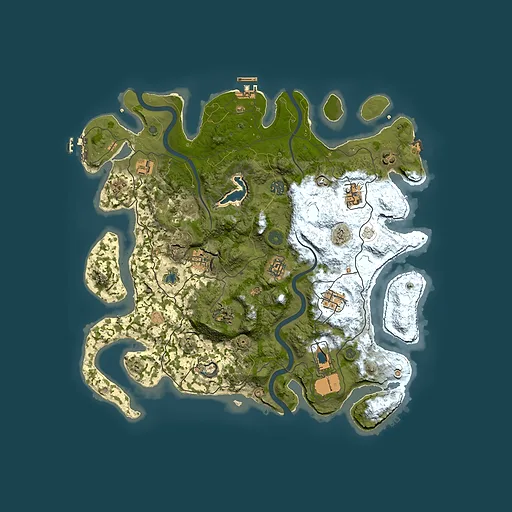 Rust map seed 747124733, 4000x4000m top-down preview