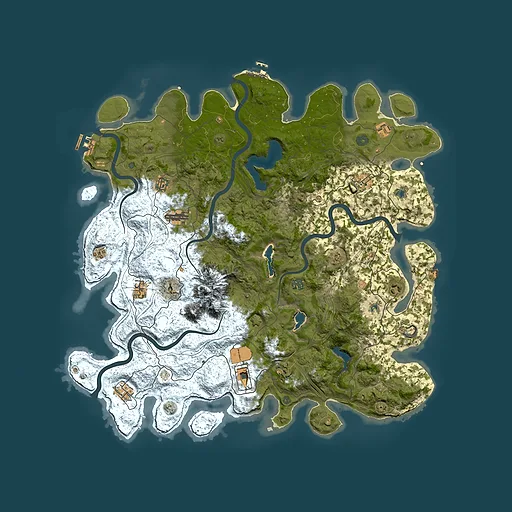 Rust map seed 252439755, 5000x5000m top-down preview