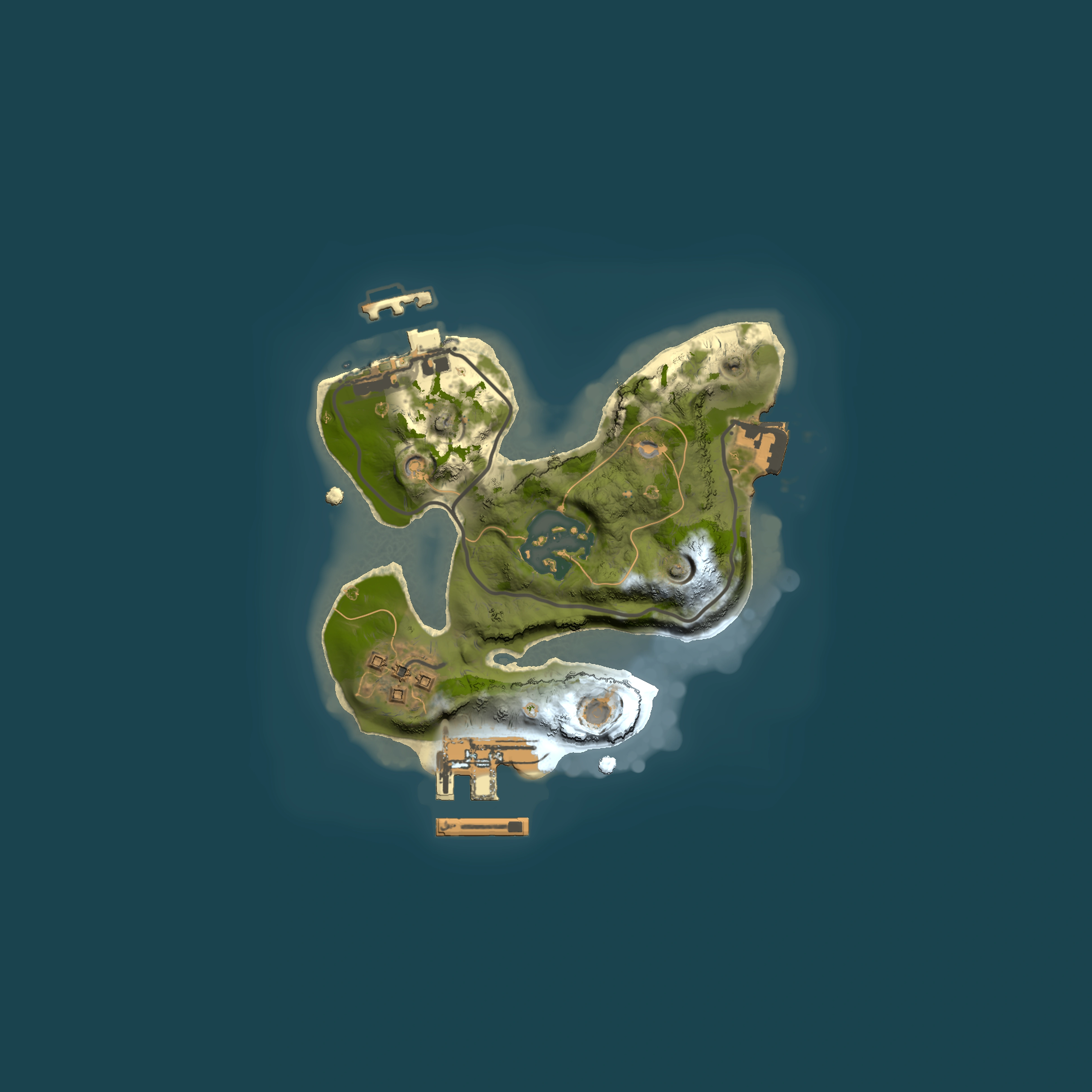 Full top-down render of Rust map seed 1892529566, 1500x1500m