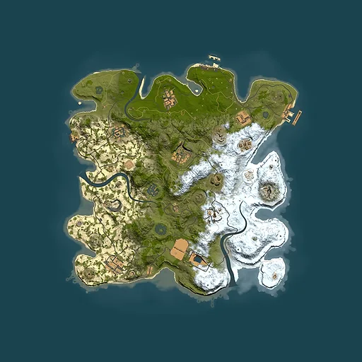 Rust map seed 96455256, 3500x3500m top-down preview