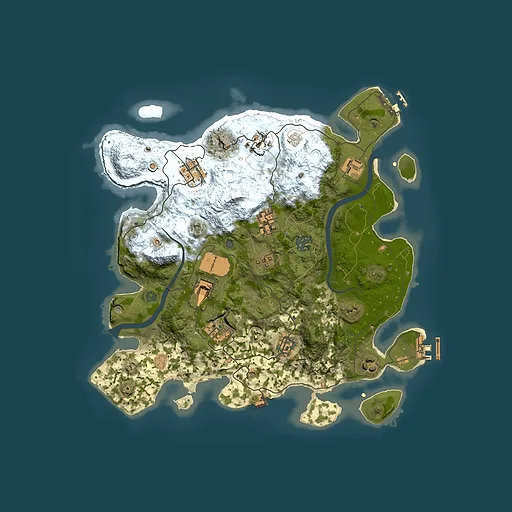 Rust map seed 1587511884, 3500x3500m top-down preview
