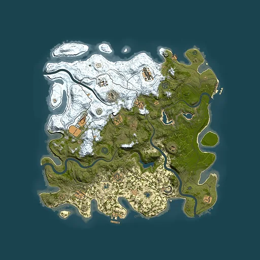 Rust map seed 27387621, 4500x4500m top-down preview