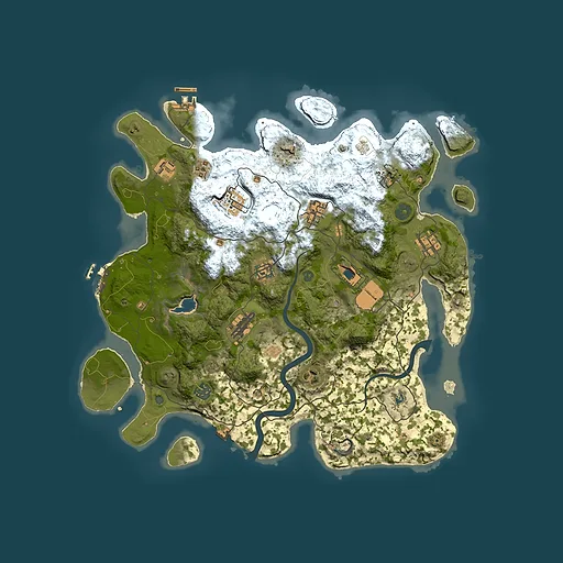 Rust map seed 245050453, 4000x4000m top-down preview