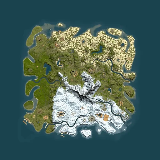 Rust map seed 1562336620, 5000x5000m top-down preview