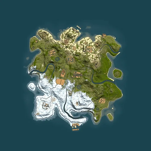 Rust map seed 1040812943, 3500x3500m top-down preview