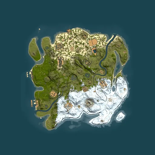 Rust map seed 2003155026, 3500x3500m top-down preview