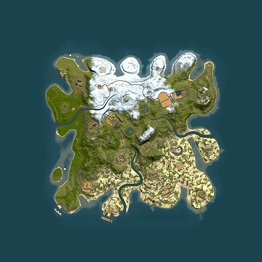 Rust map seed 927031870, 3500x3500m top-down preview