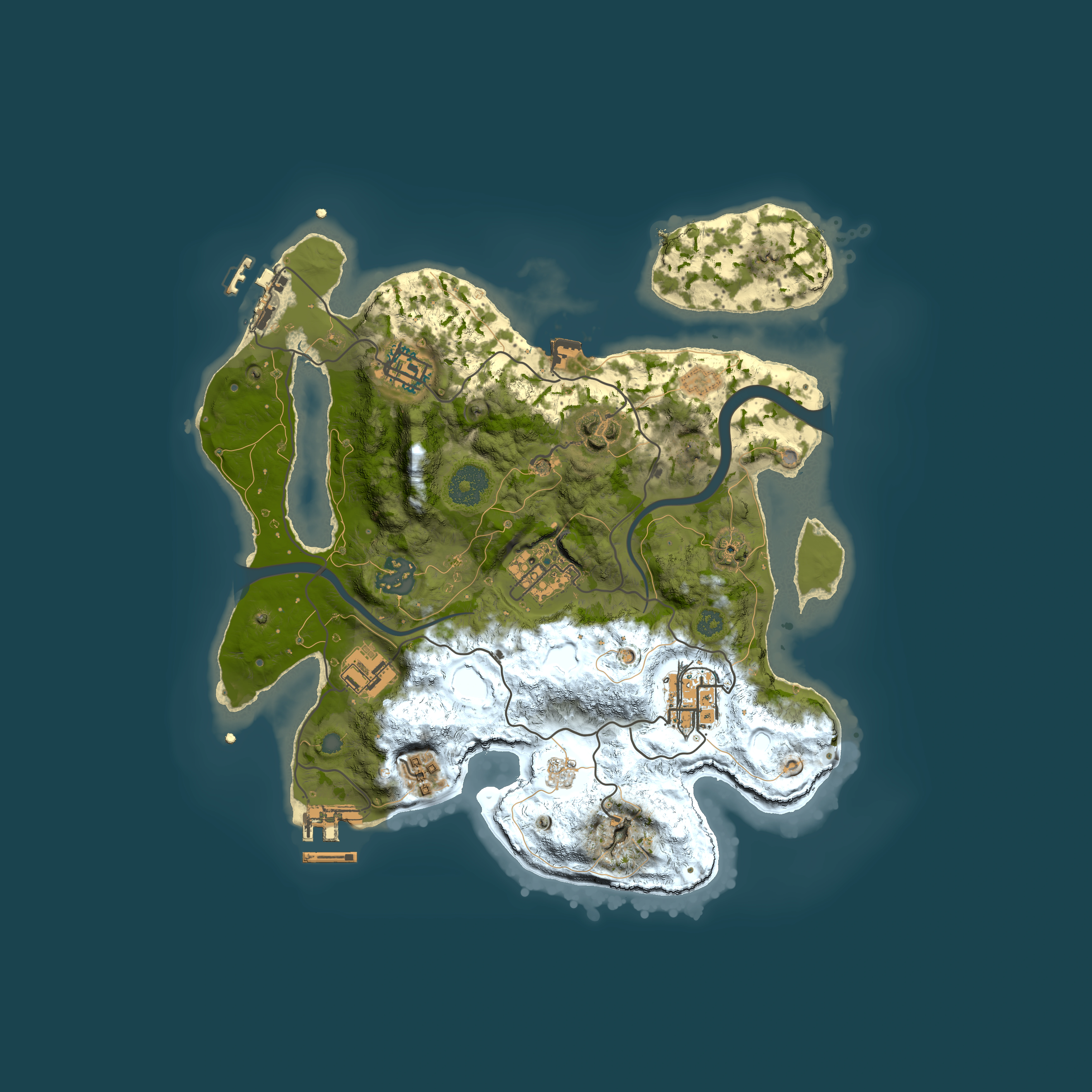 Full top-down render of Rust map seed 533579218, 3000x3000m