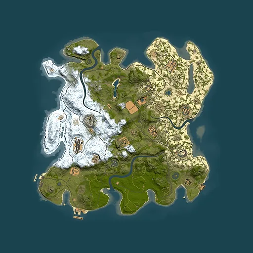 Rust map seed 2144855036, 4000x4000m top-down preview