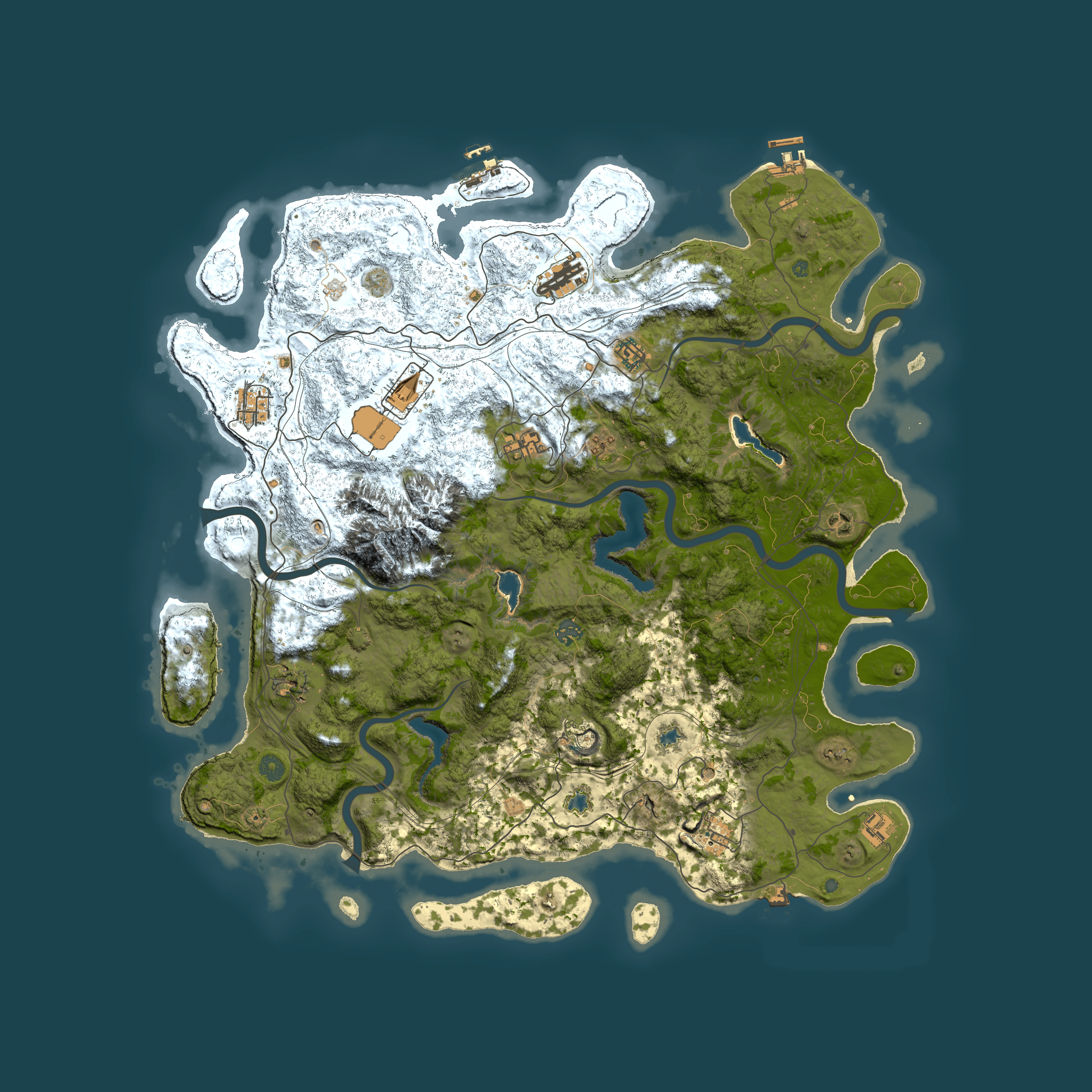 Full top-down render of Rust map seed 836475295, 5000x5000m