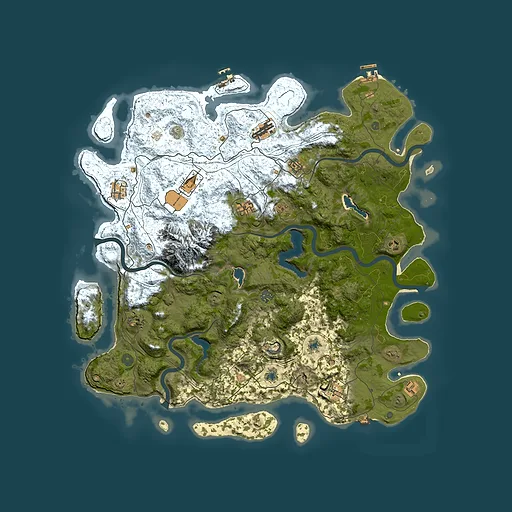 Rust map seed 836475295, 5000x5000m top-down preview