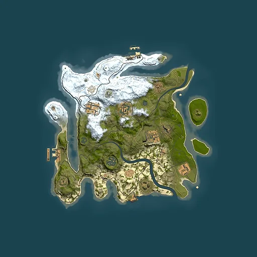 Rust map seed 1406775243, 3000x3000m top-down preview