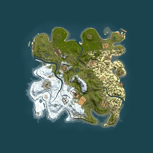 Rust map seed 1651376340, 3500x3500m top-down preview