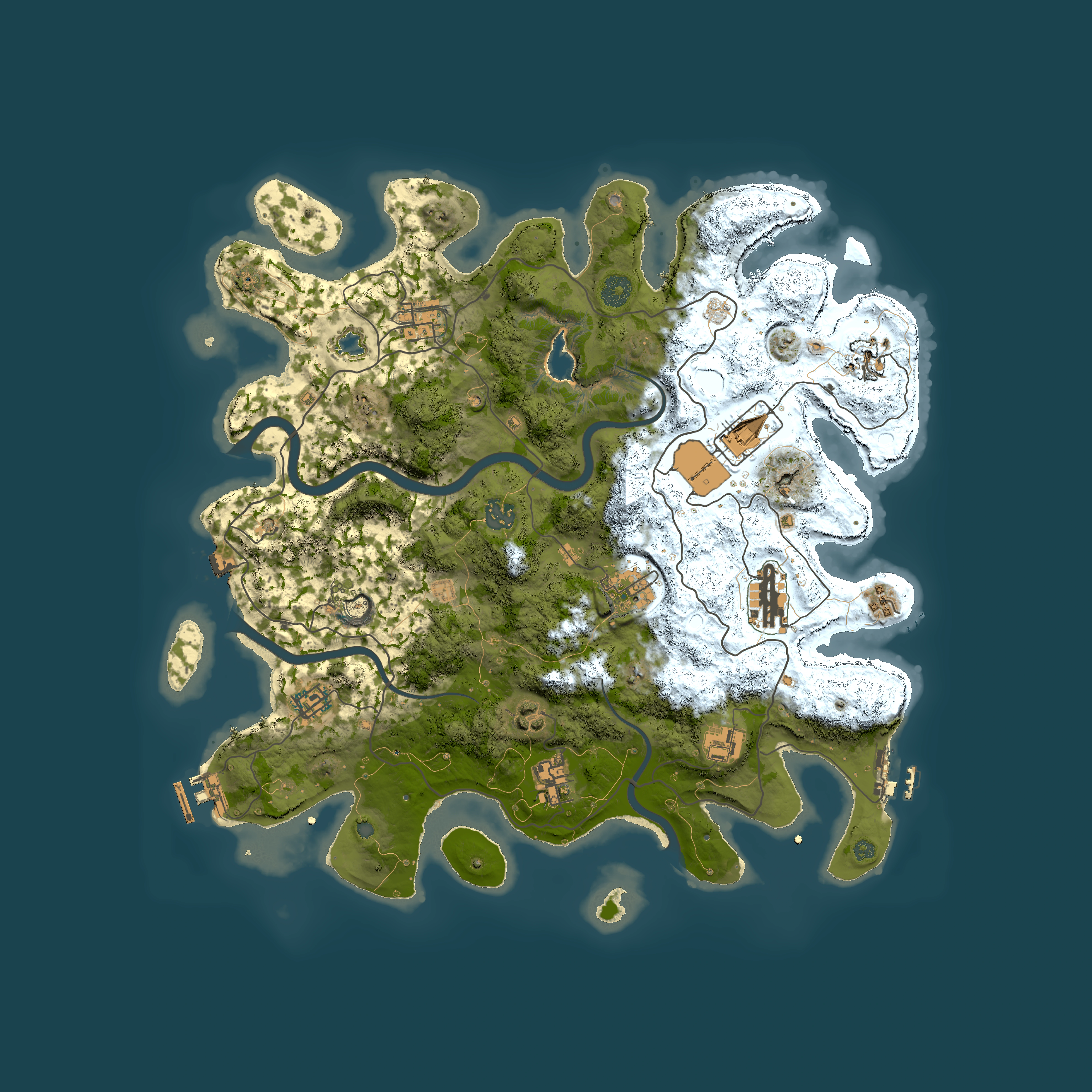 Full top-down render of Rust map seed 746053022, 4000x4000m
