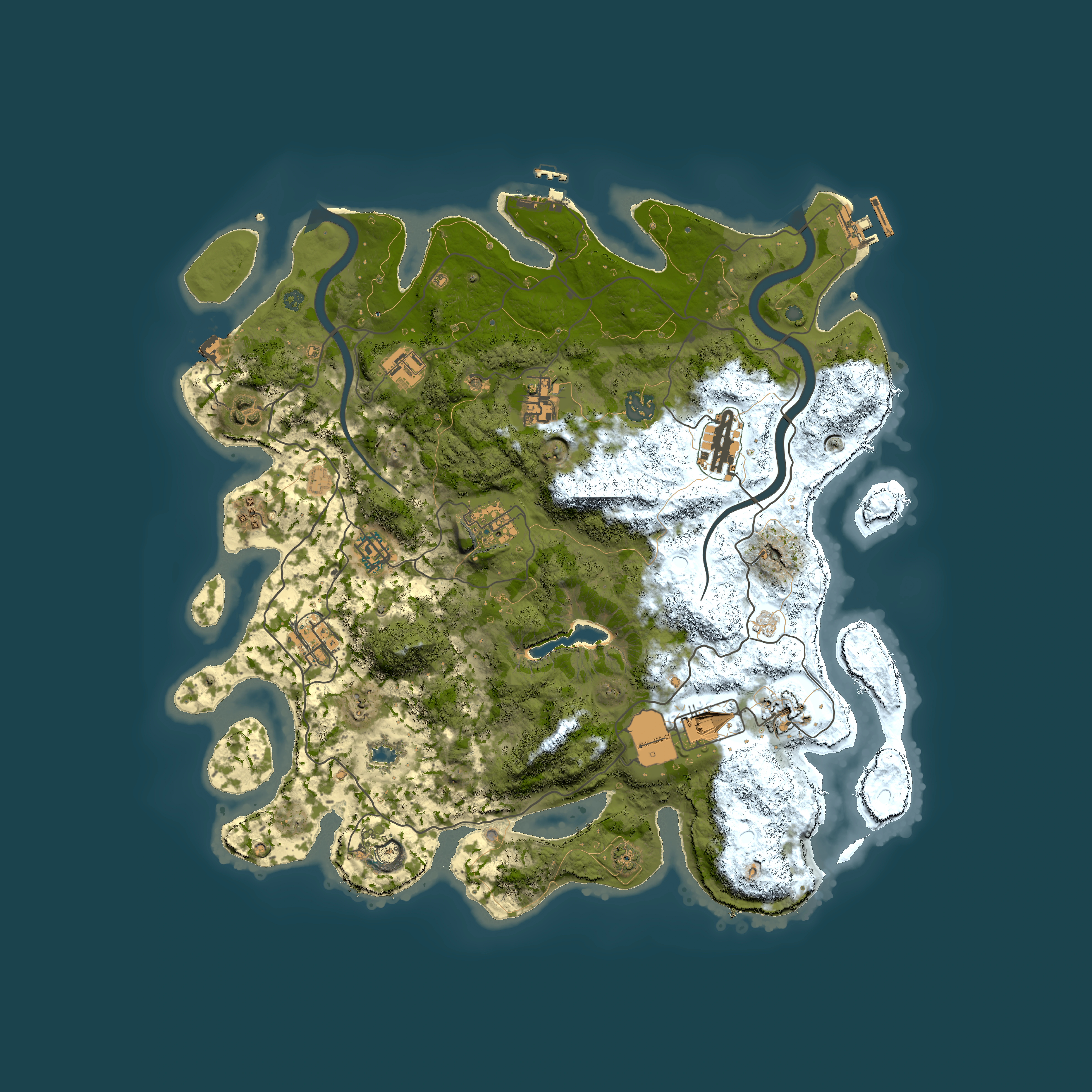 Full top-down render of Rust map seed 1808456075, 4000x4000m