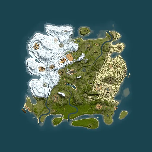 Rust map seed 1228380291, 4000x4000m top-down preview