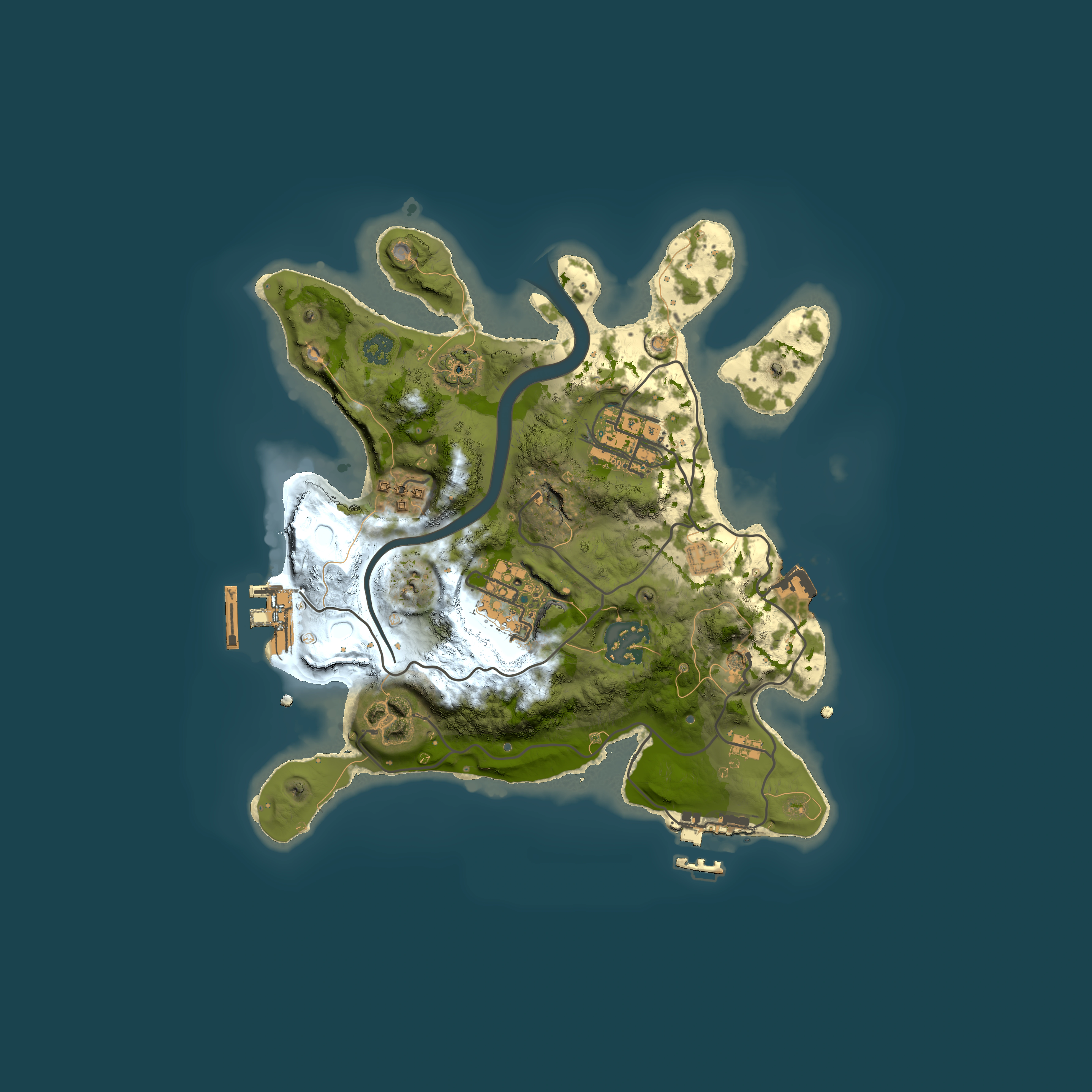 Full top-down render of Rust map seed 1601271628, 2500x2500m