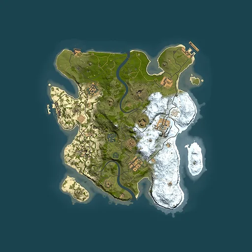 Rust map seed 924040496, 3000x3000m top-down preview