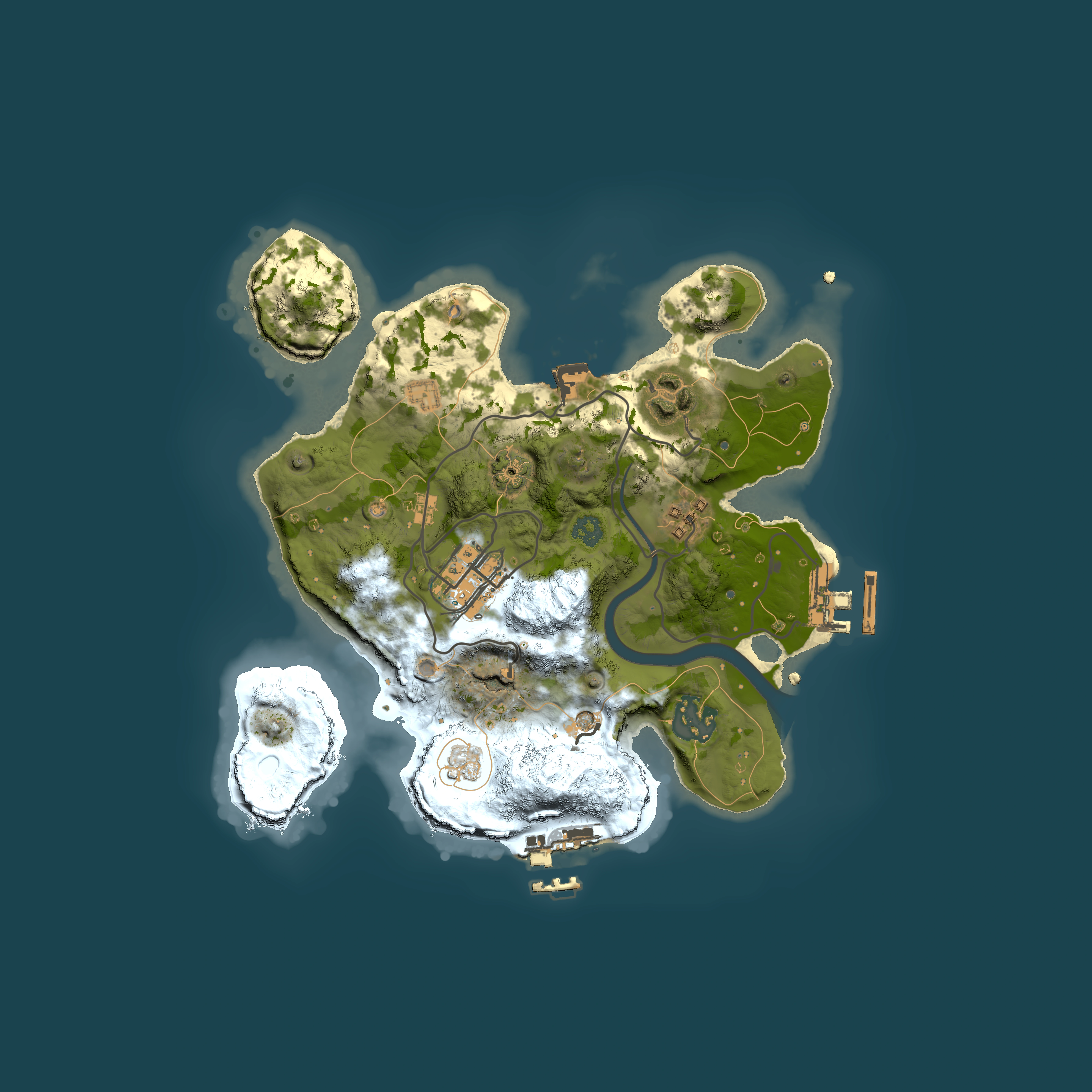 Full top-down render of Rust map seed 308229081, 2500x2500m