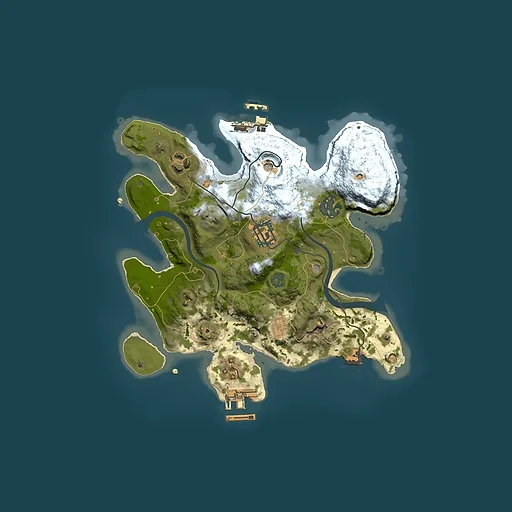 Rust map seed 564069390, 2500x2500m top-down preview