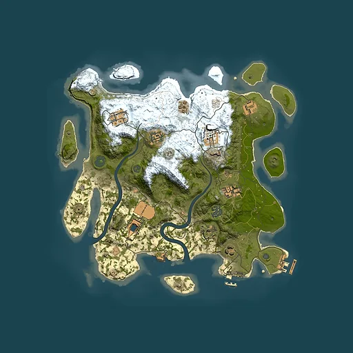 Rust map seed 605561705, 3500x3500m top-down preview