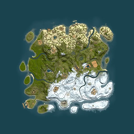Rust map seed 1196205677, 4000x4000m top-down preview