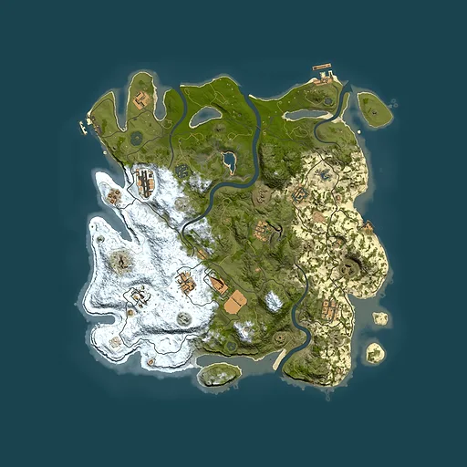Rust map seed 13603201, 4000x4000m top-down preview