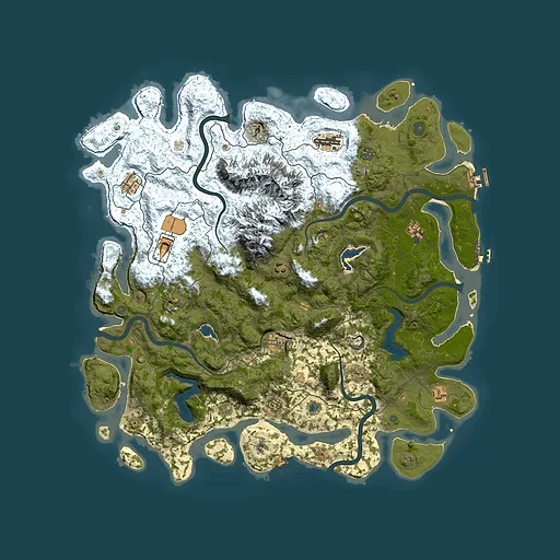 Rust map seed 1972587236, 5000x5000m top-down preview