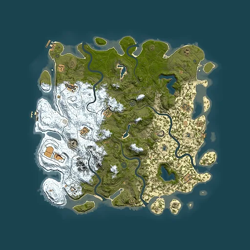 Rust map seed 969549982, 5000x5000m top-down preview