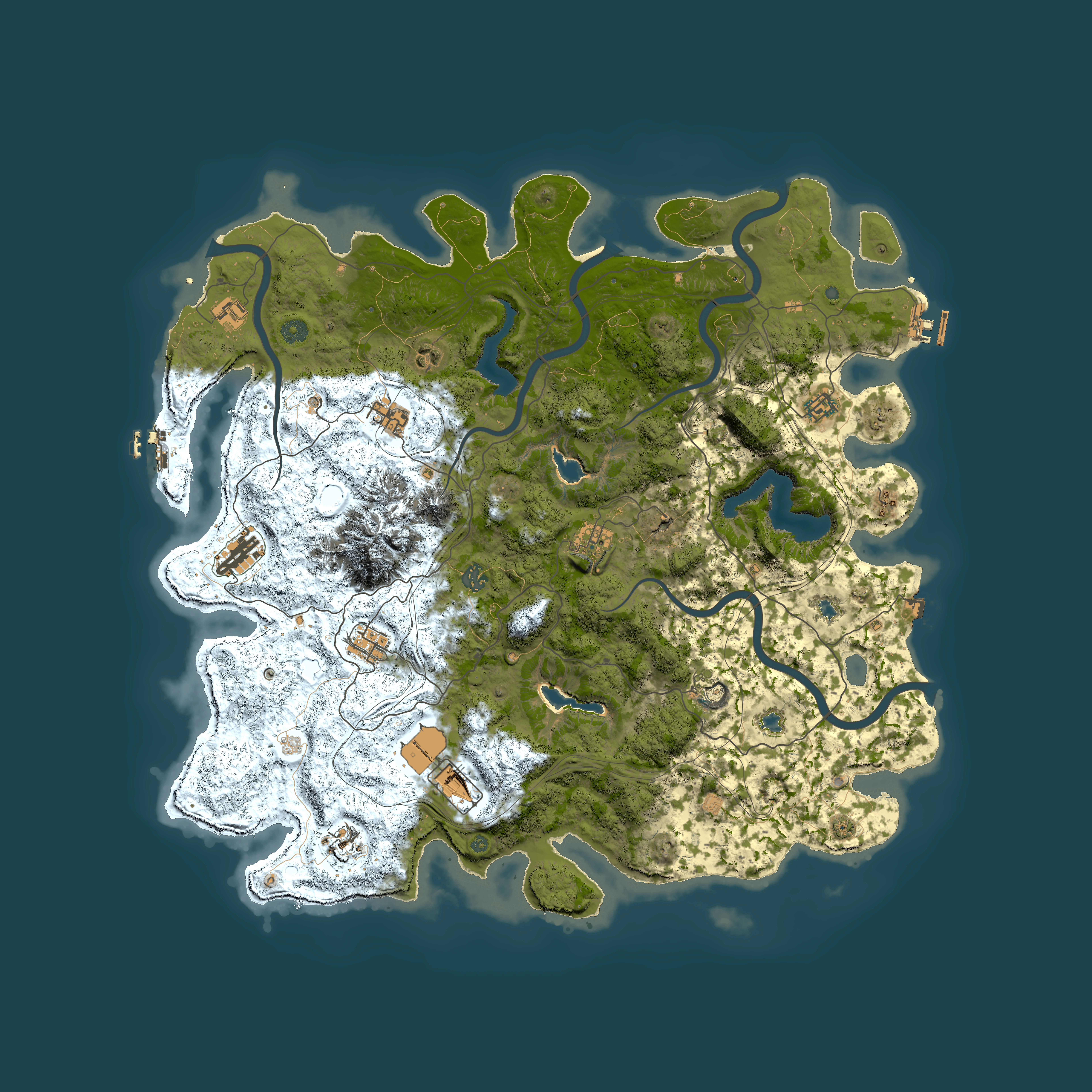 Full top-down render of Rust map seed 2098298212, 5000x5000m