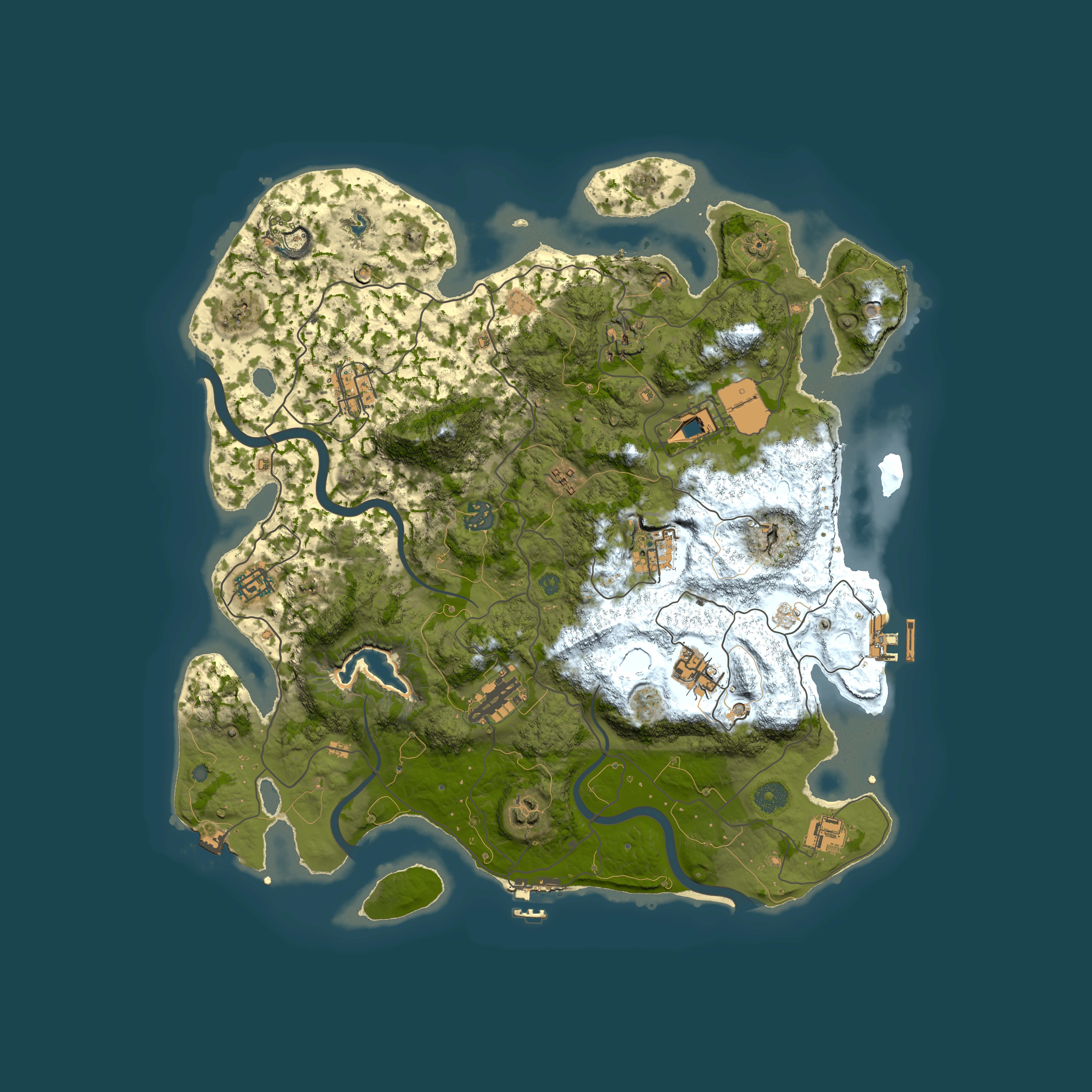 Full top-down render of Rust map seed 538817896, 4000x4000m