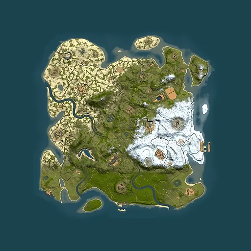 Rust map seed 538817896, 4000x4000m top-down preview
