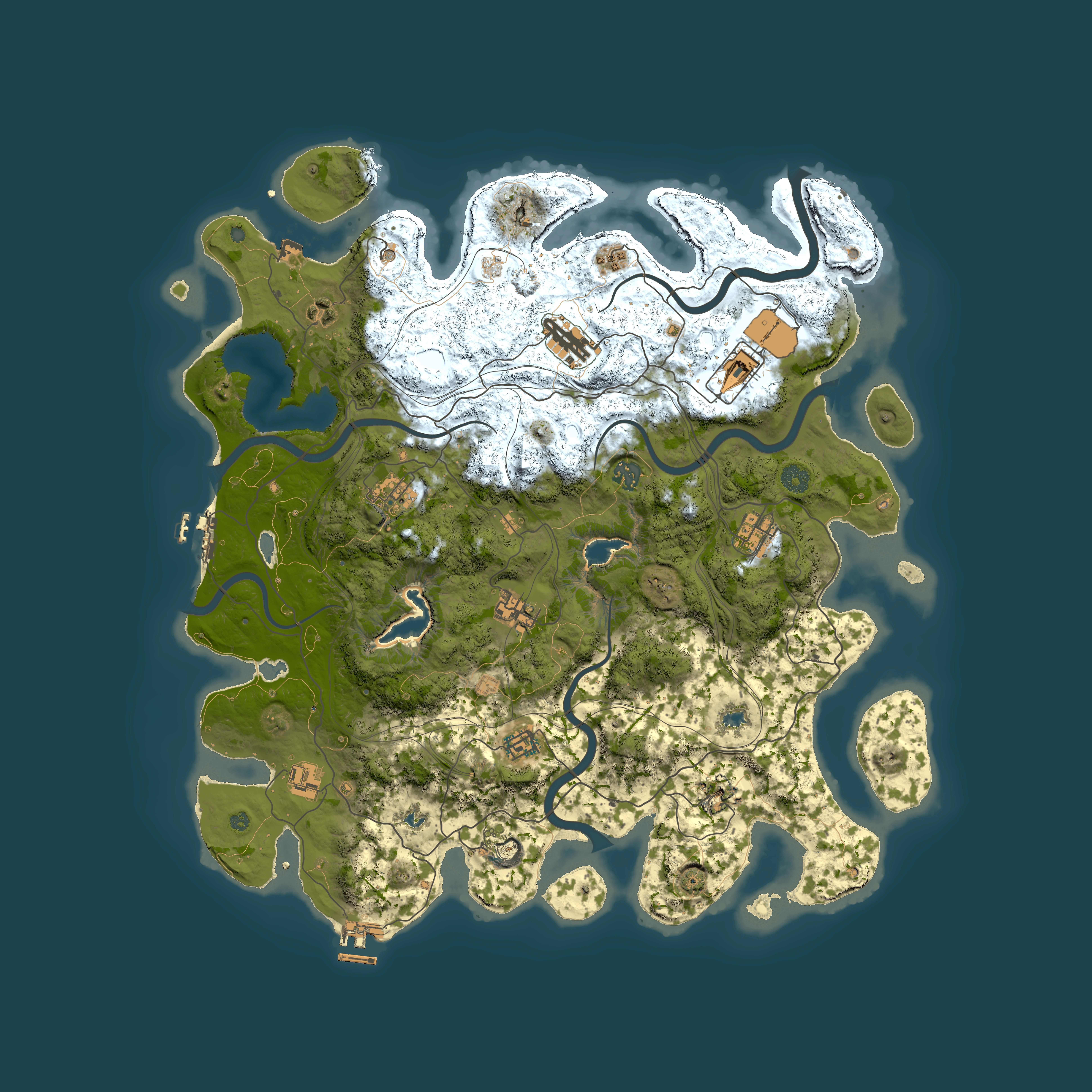Full top-down render of Rust map seed 811516051, 4500x4500m