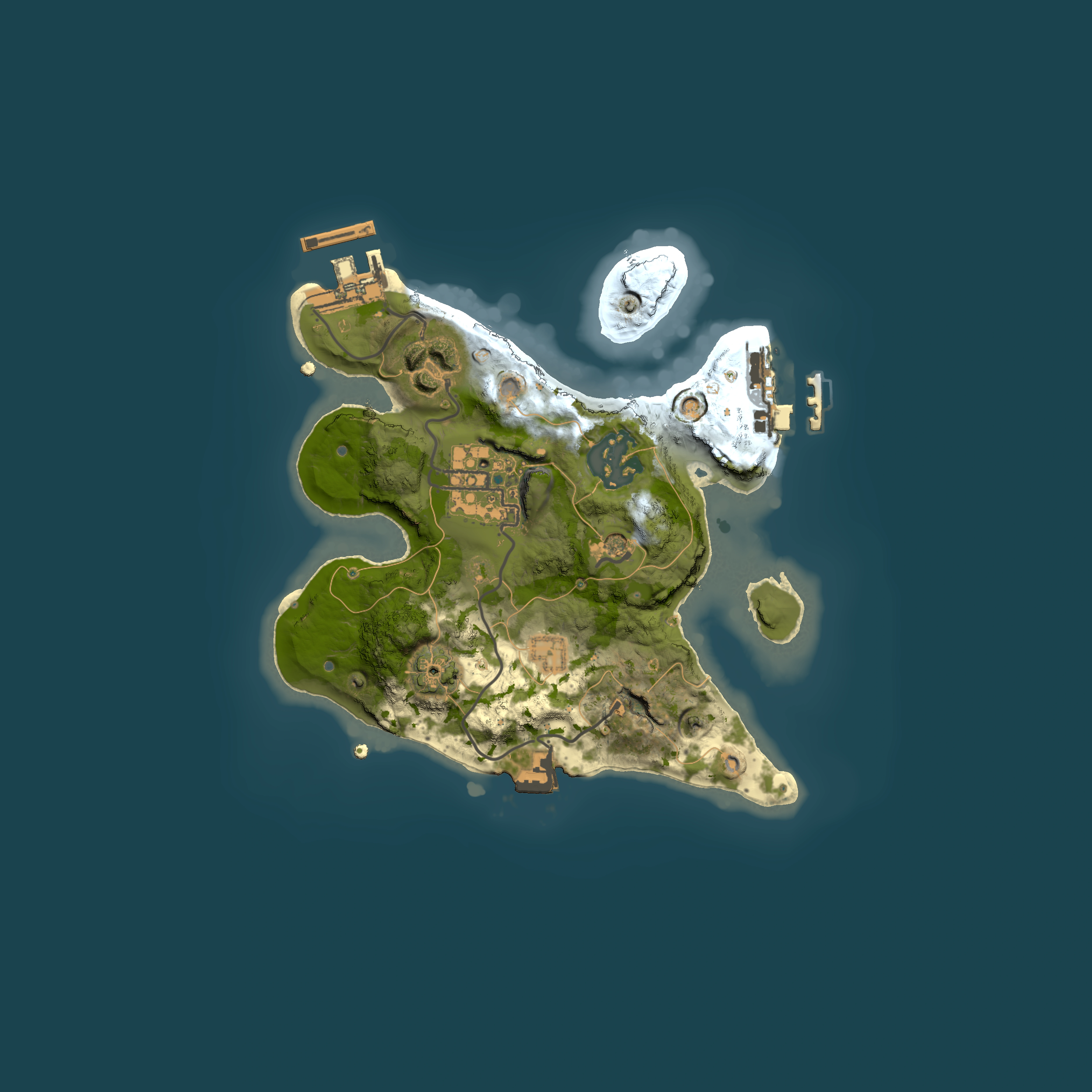 Full top-down render of Rust map seed 77847172, 2000x2000m