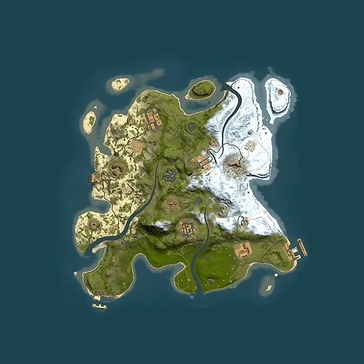 Rust map seed 39016329, 3000x3000m top-down preview