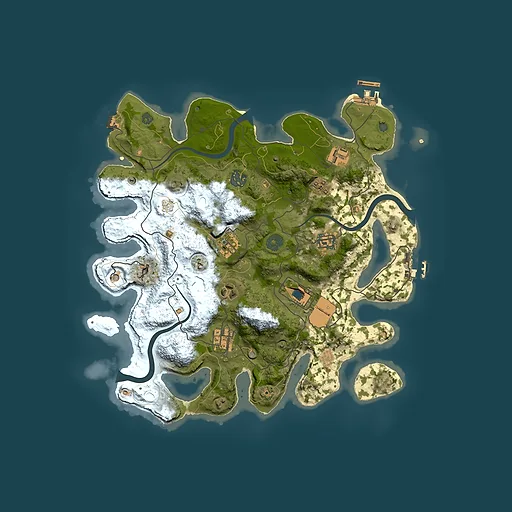 Rust map seed 600541421, 3500x3500m top-down preview