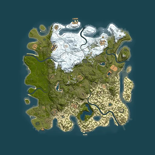 Rust map seed 956733450, 4500x4500m top-down preview