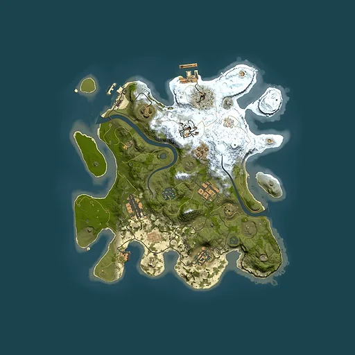 Rust map seed 929605539, 3000x3000m top-down preview
