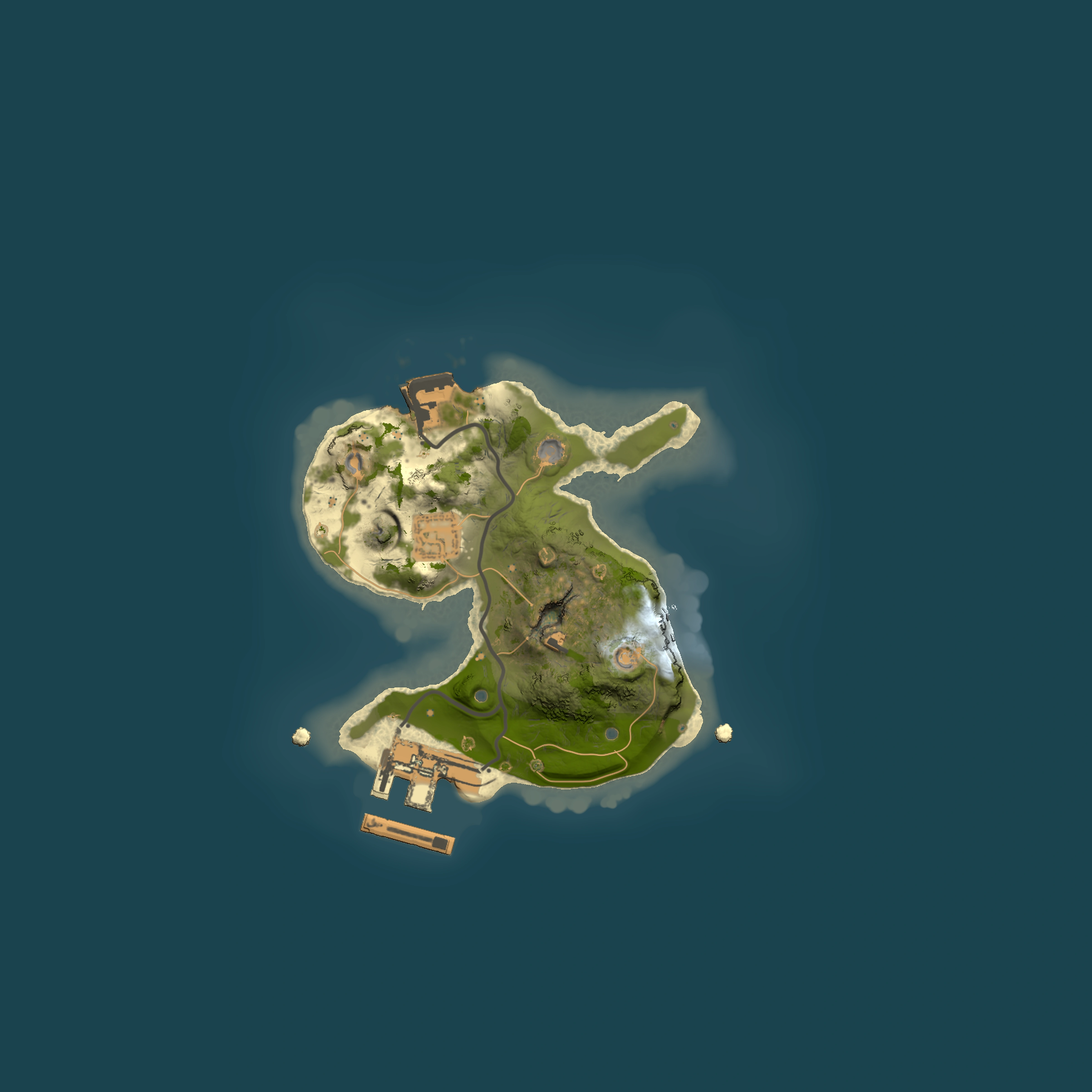 Full top-down render of Rust map seed 183320223, 1500x1500m