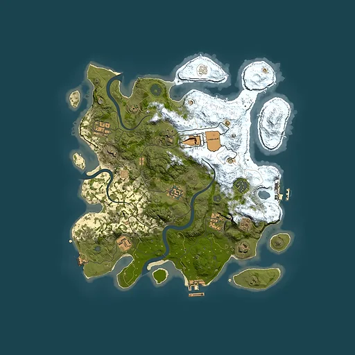 Rust map seed 1801849193, 3500x3500m top-down preview