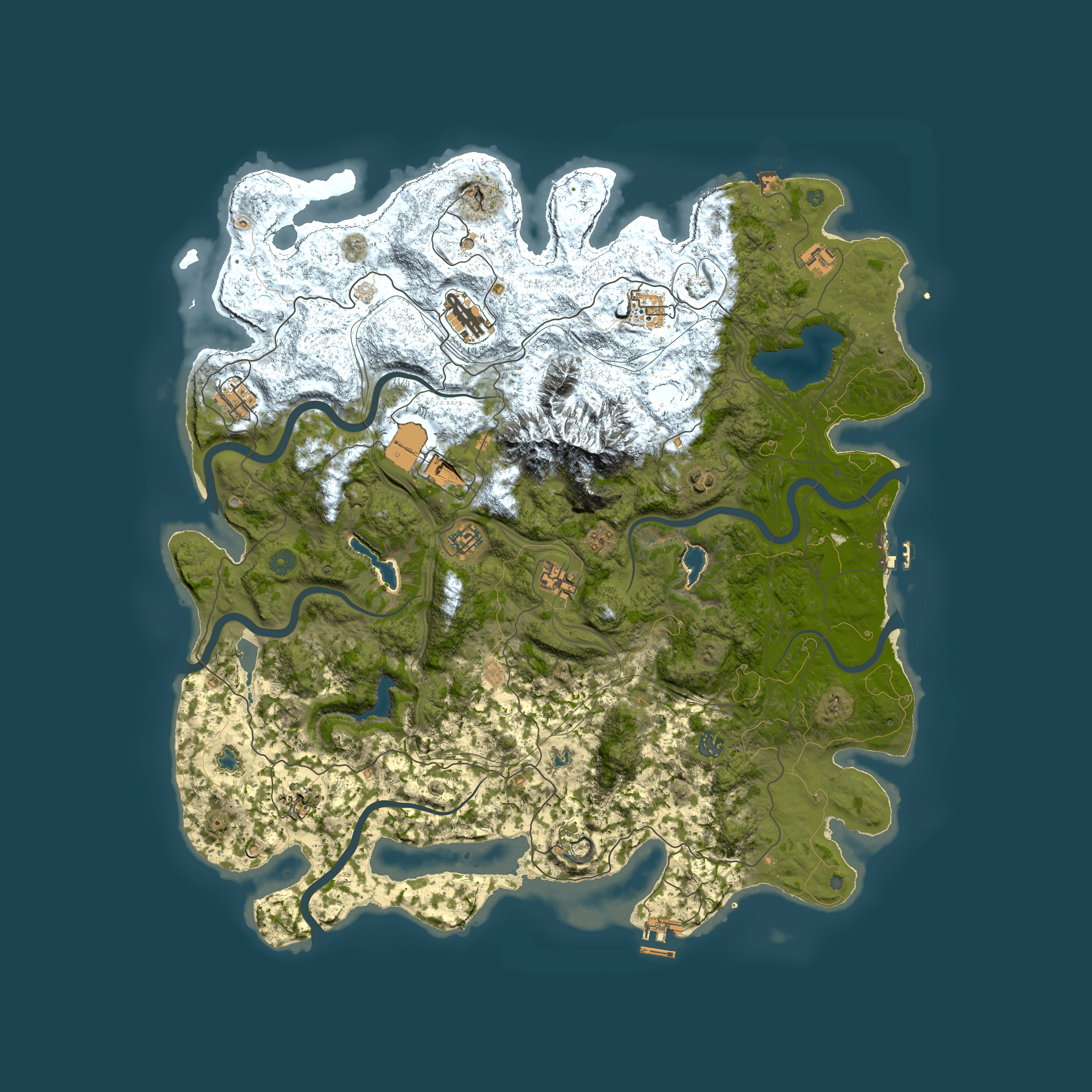 Full top-down render of Rust map seed 1339911471, 5000x5000m