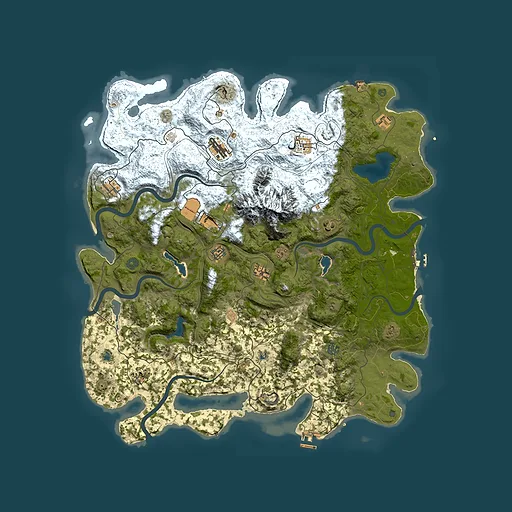 Rust map seed 1339911471, 5000x5000m top-down preview
