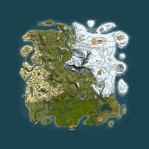 Rust map seed 709450167, 5000x5000m top-down preview