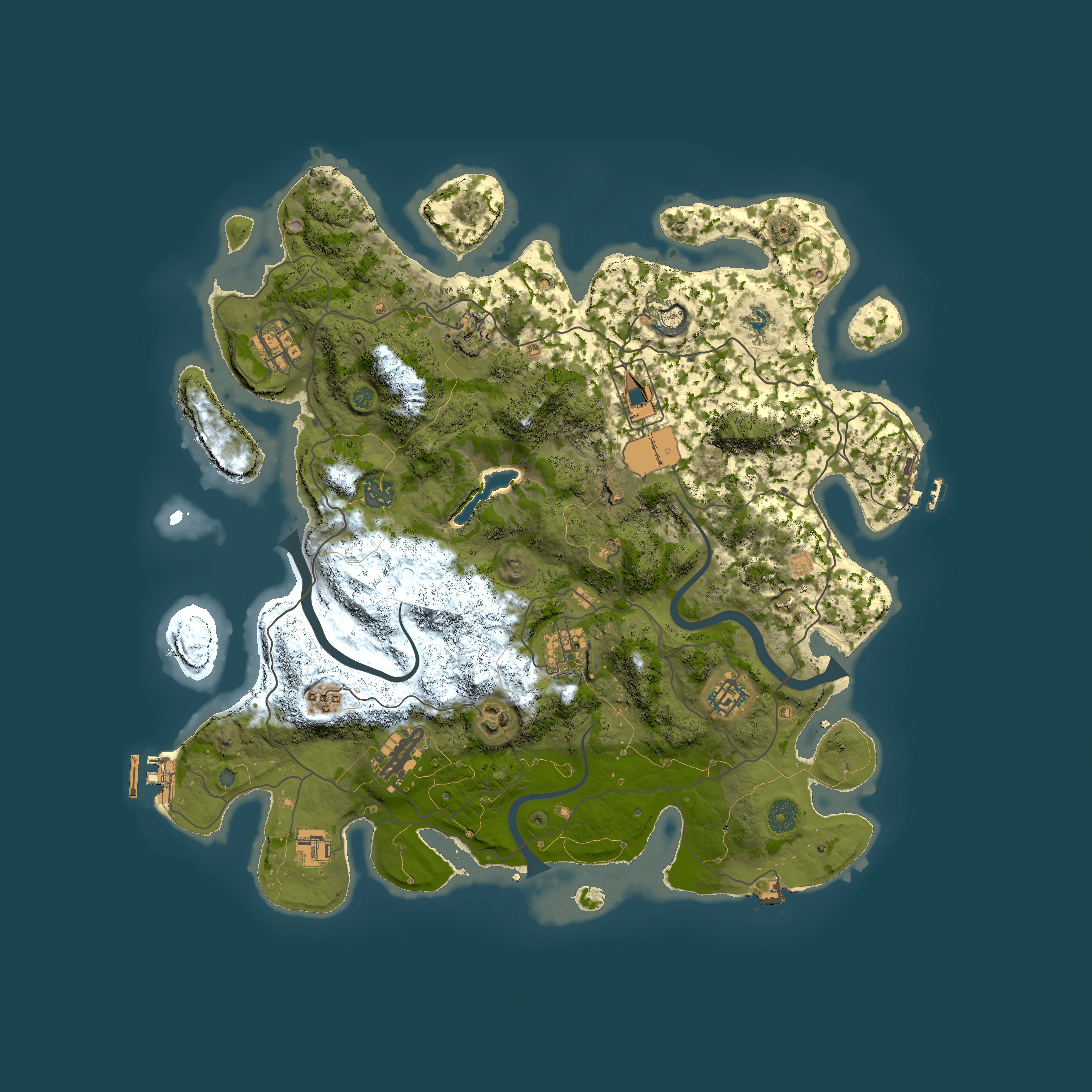 Full top-down render of Rust map seed 512253393, 4000x4000m